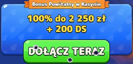 Pistolo casino bonus na start Pistolo casino bonus – karta oferty powitalnej 100% do 2 250 zł + 200 DS z przyciskiem Dołącz teraz